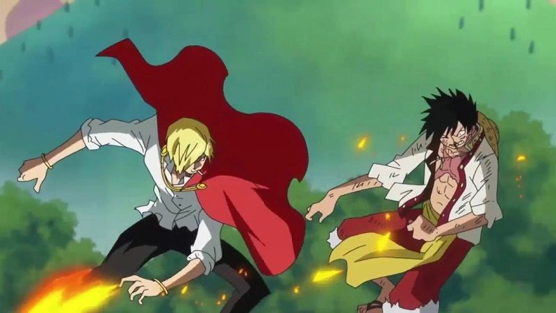 one piece - sanji dan luffy