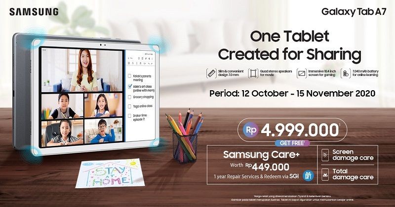 Ringan dan Kuat, Samsung Galaxy Tab A7 Telah Tersedia di Indonesia!