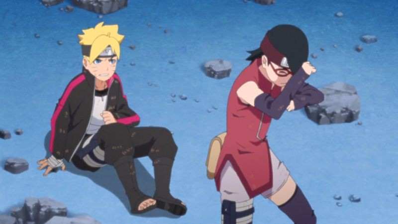 Momen Sarada Melindungi Boruto Mirip dengan Sasuke dan Naruto Dulu?