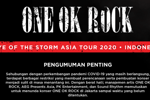 Konser ONE OK ROCK di Indonesia Resmi Ditunda