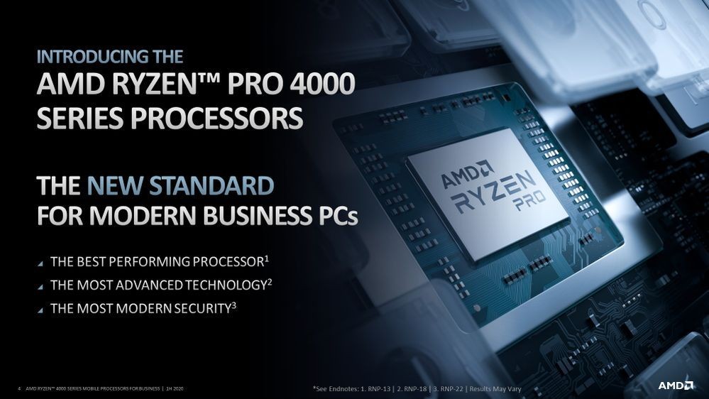 Seri AMD Ryzen PRO 4000 Janjikan Standar Baru Notebook Bisnis Modern