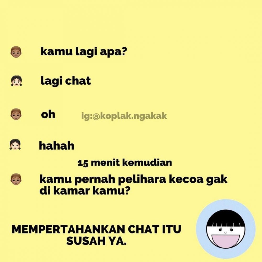 Meme Kebiasaan Chat Orang Indonesia vs Luar Negeri