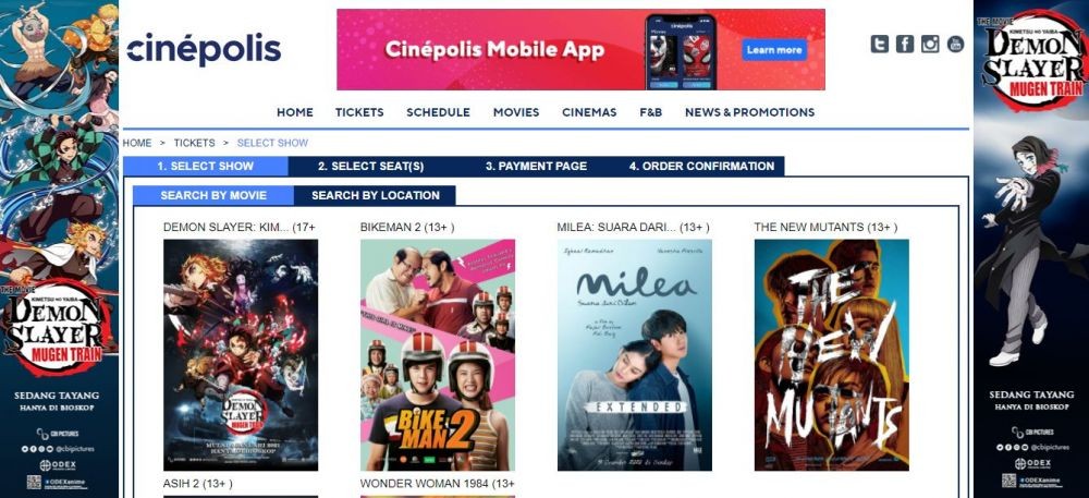 6 Jajaran Bioskop Indonesia yang Menayangkan Kimetsu no Yaiba Movie 