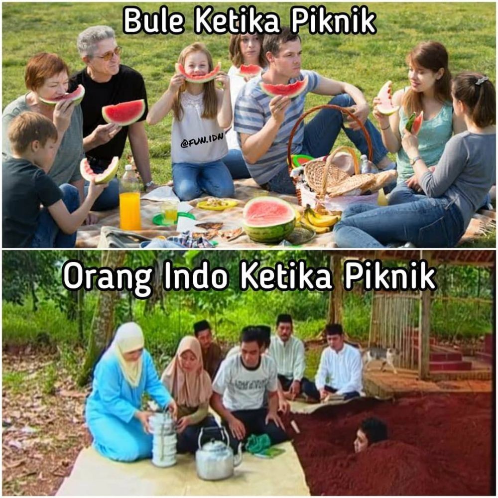beda piknik bule dan Indonesia