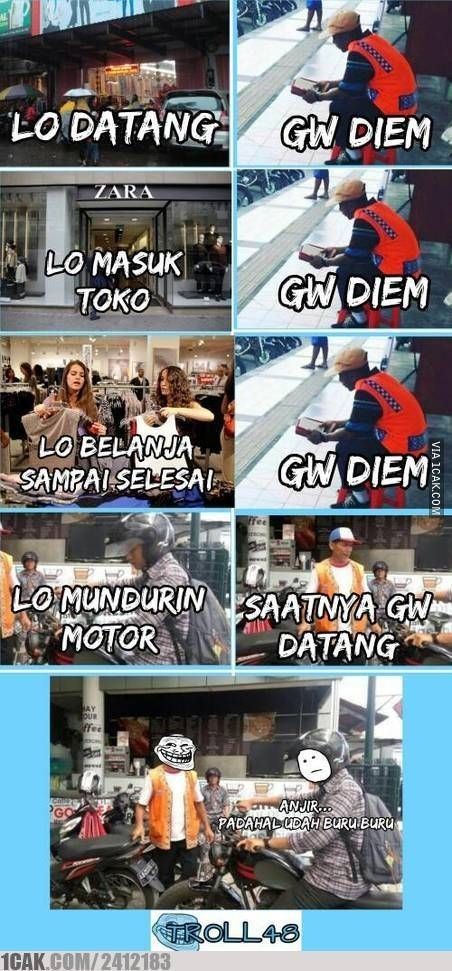 meme tukang parkir