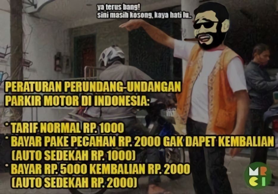 Sering Muncul Tiba-tiba! Ini 10 Meme Tukang Parkir yang Bikin Ngakak!