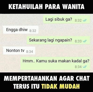 Meme chat dibalas singkat