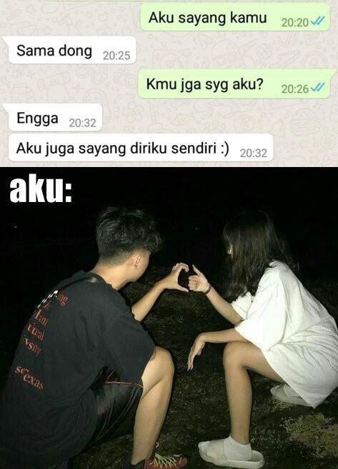 meme cinta ditolak