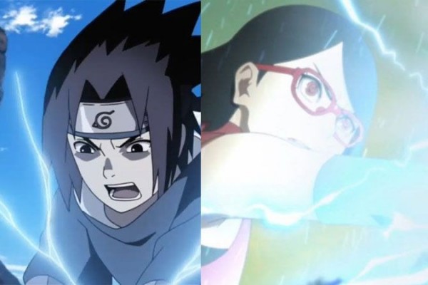 Perbedaan Sasuke dan Sarada Saat Belajar Chidori di Umur yang Sama!