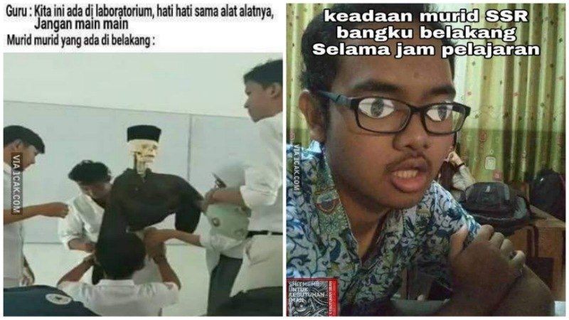 Terlalu Santuy! Ini 10 Meme Kelakukan Murid di Barisan Belakang