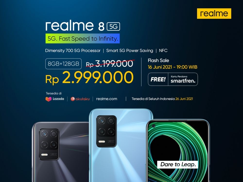 Rp 2 Jutaan! Smartphone Realme 8 5G dan Gadget AIoT Terbarunya Rilis!