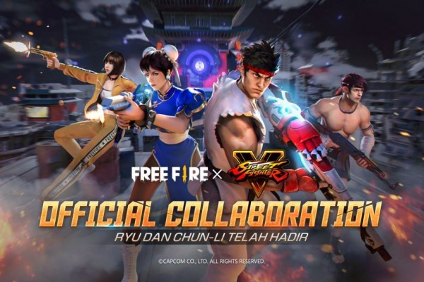 Ryu Bawa Senapan! Ini Dia Kolaborasi Free Fire x Street Fighter V!
