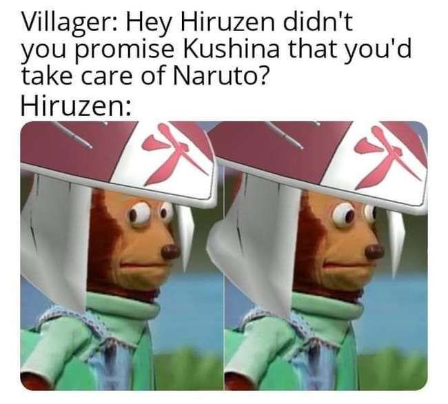 10 Meme Kocak Hiruzen di Naruto yang Dianggap Orang Tua Buruk!