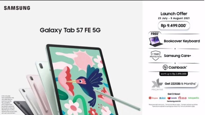Samsung Hadirkan Galaxy Tab S7 FE 5G yang Dukung Produktivitasmu!
