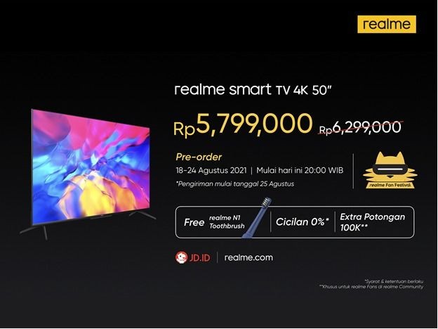realme Fan Fest 2021 Hadirkan Smartphone 5G, TV Baru, Sampai Laptop!