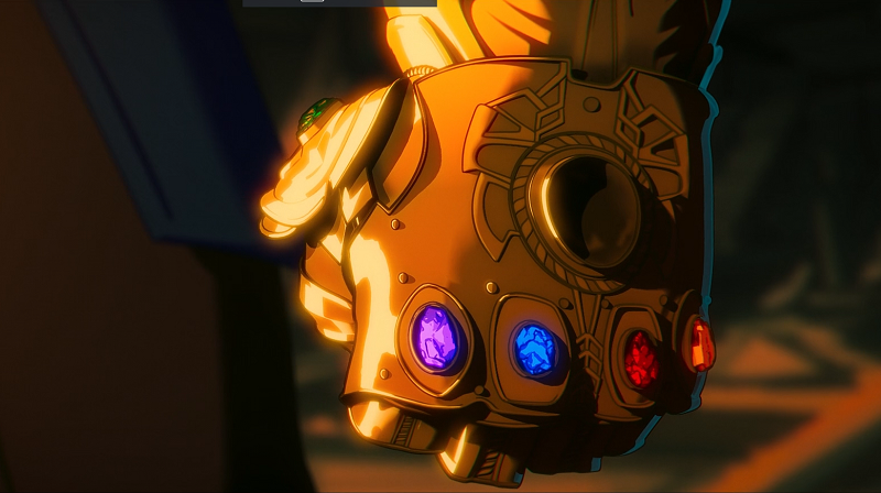 Infinity Gauntlet Thanos hampir lengkap