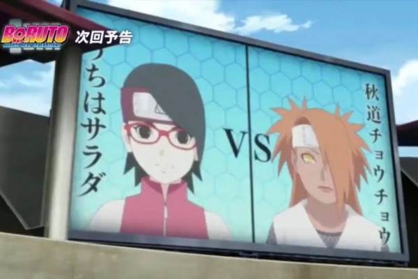 Sarada vs Chocho di Final Ujian Chunin, Siapa yang Akan Menang?