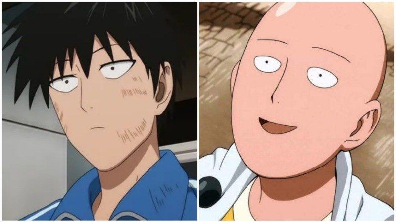 Saitama berambut dan Saitama botak