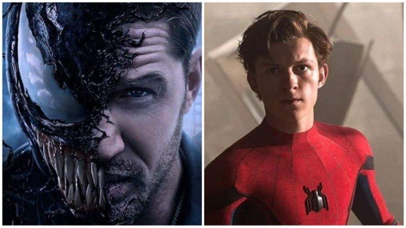 Venom Tom Hardy dan Spider-Man Tom Holland