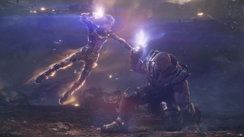 Captain Marvel dan Thanos. (Dok. Marvel Studio/Avengers: Endgame)