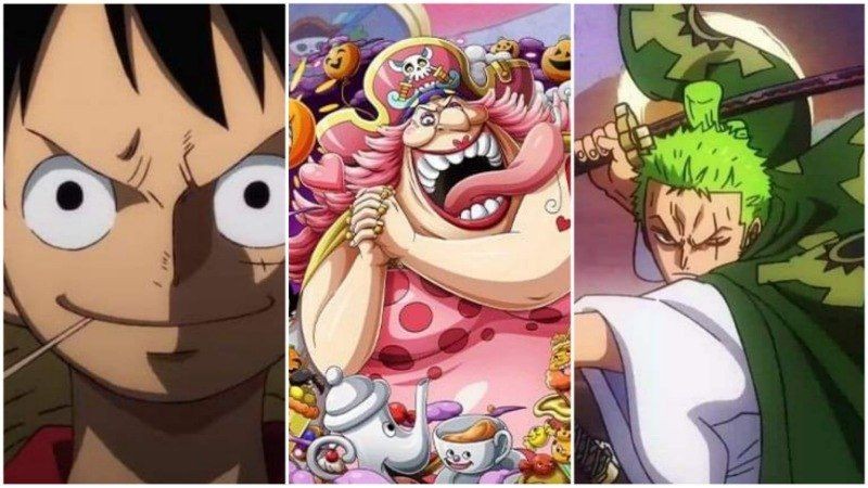 Luffy, Big Mom, dan Zoro. (Dok. Toei Animation/One Piece, dok. Bandai Namco/One Piece Treasure Cruise)