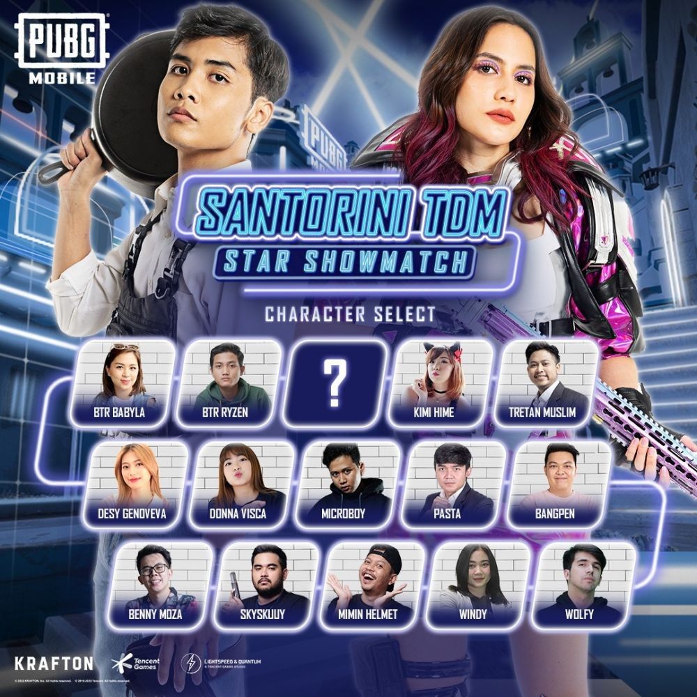 PUBG Mobile Santorini TDM Star Showmatch Hadirkan Dua Kubu Bintang!