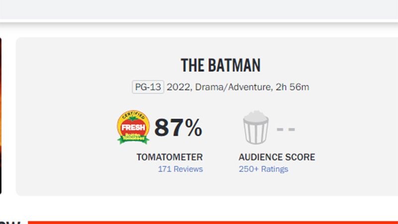 Film The Batman dapat Nilai Fresh di Rotten Tomatoes!