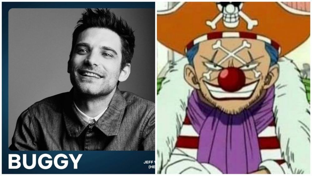 Jeff Ward akan memerankan Buggy. (twitter.com/onepiecenetflix, dok. Toei Animation/One Piece)