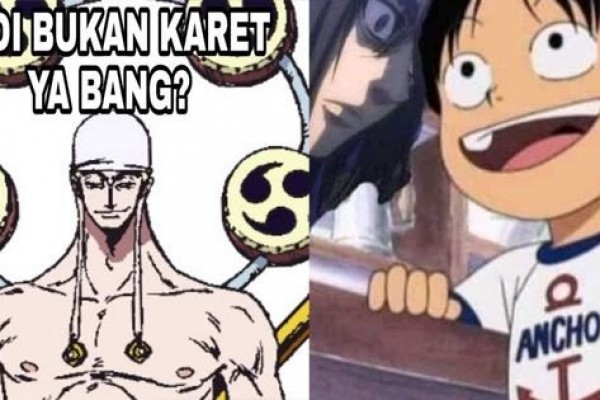 10 Meme Reaksi Fans One Piece Saat Nama Asli Gomu Gomu ni Mi Diungkap