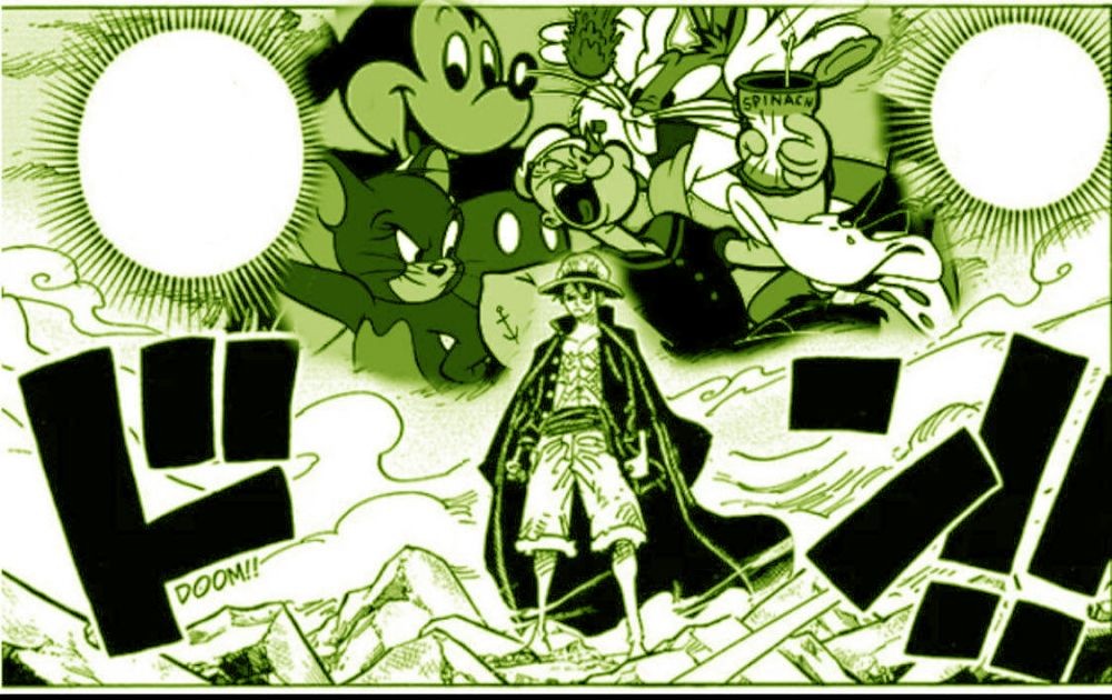 Luffy disetarakan dengan tokoh kartun barat