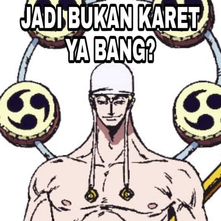 10 Meme Reaksi Fans One Piece Saat Nama Asli Gomu Gomu ni Mi Diungkap