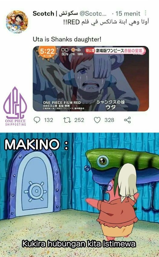 12 Meme Reaksi Fans One Piece Saat Tahu Shanks Punya Anak