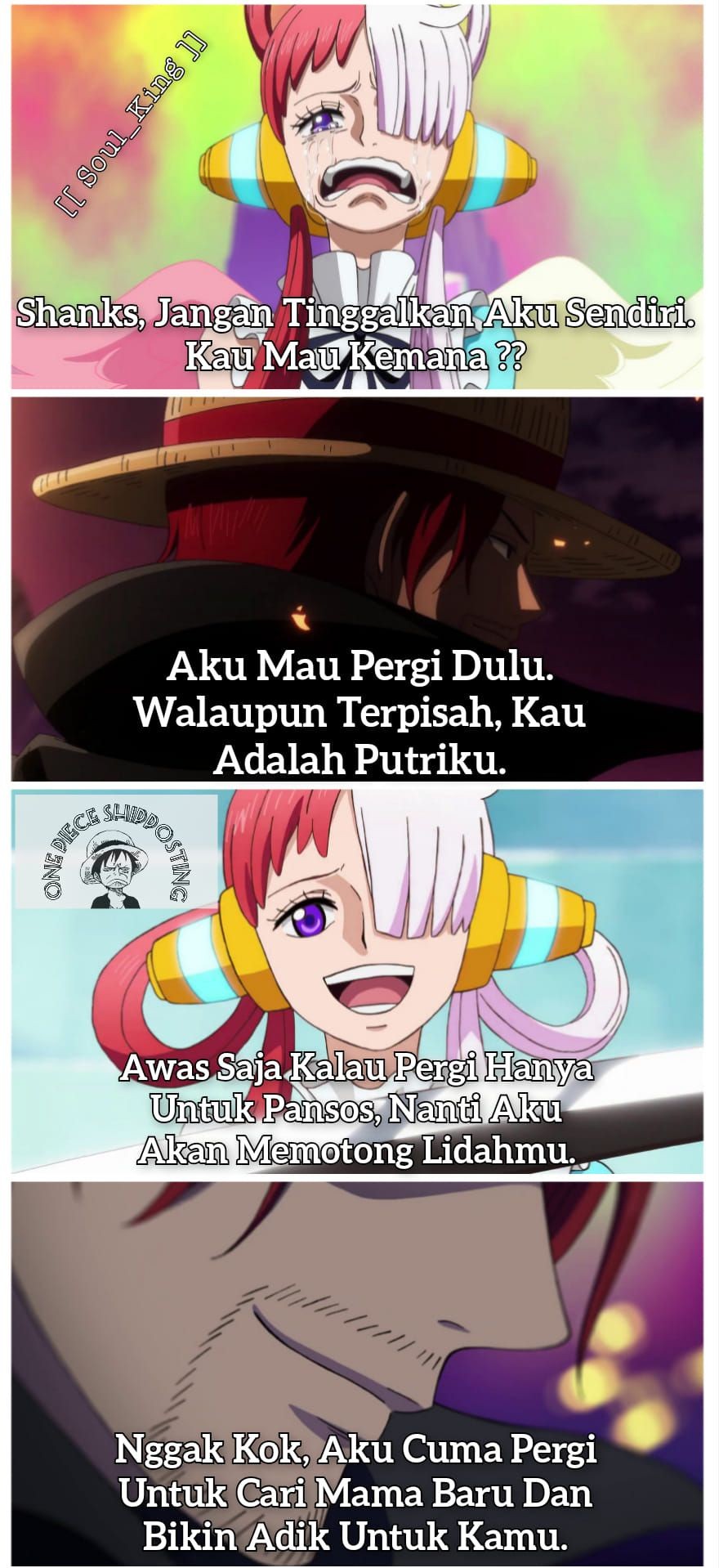 12 Meme Reaksi Fans One Piece Saat Tahu Shanks Punya Anak
