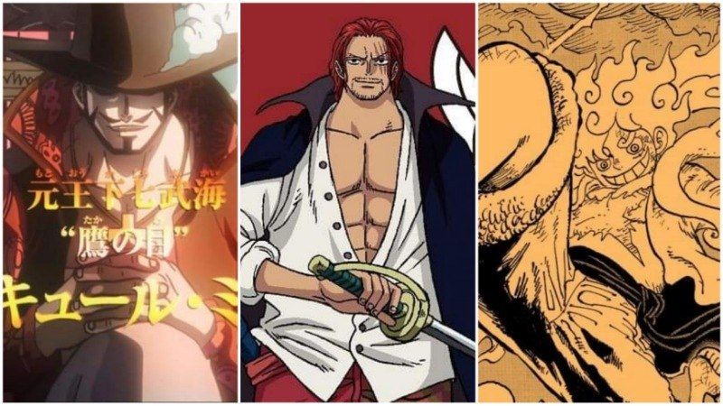 Mihawk, Shanks, dan Luffy. (Dok. Shueisha/One Piece)