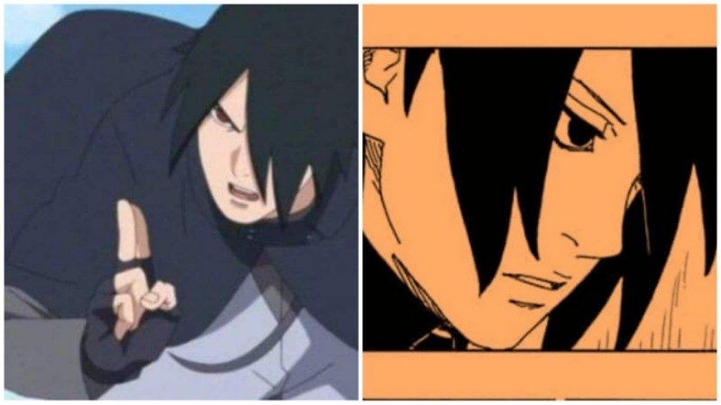 Sasuke di anime, dan Sasuke di manga. (Dok. Shueisha/Boruto: Naruto Next Generations)