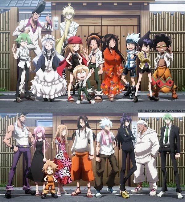 Para karakter Shaman King sebelum dan setelah tujuh tahun berlalu