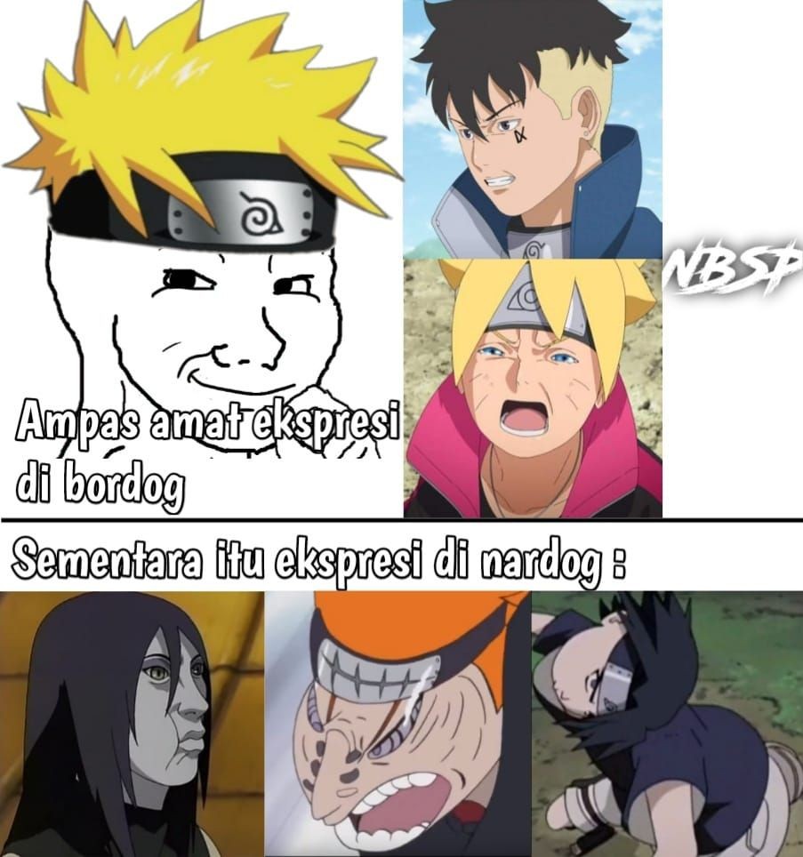 Animasi ekspresi kocak di Naruto dan Boruto