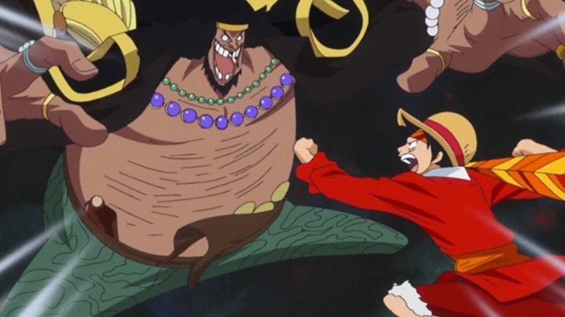 Kurohige melawan Luffy. (Dok. Toei Animation/One Piece)