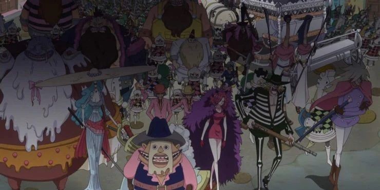 Kelompok Big Mom di Whole Cake Island. (Dok. Toei Animation/One Piece)