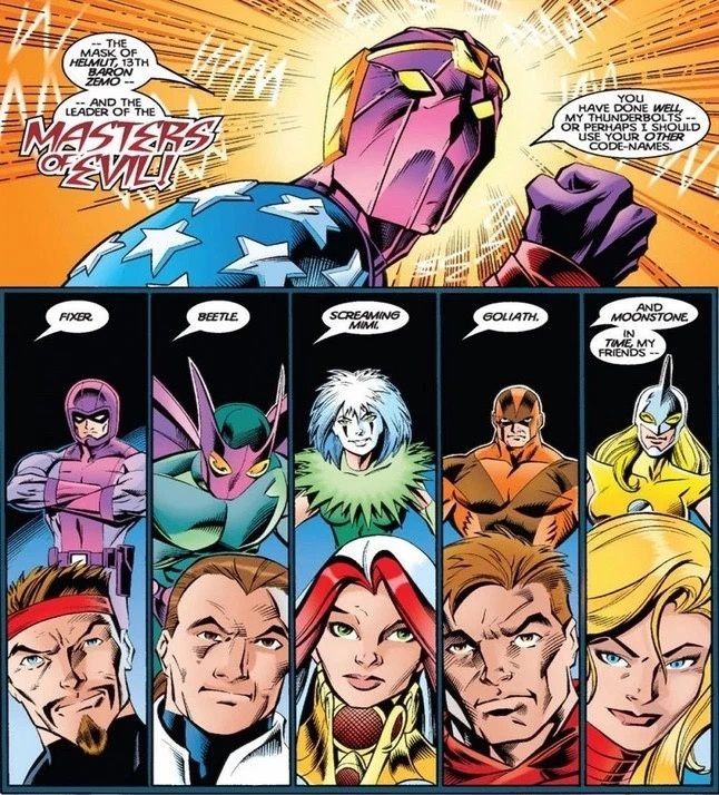 Kelompok Thunderbolts yang dipimpin Zemo. (Dok. Marvel Comics)
