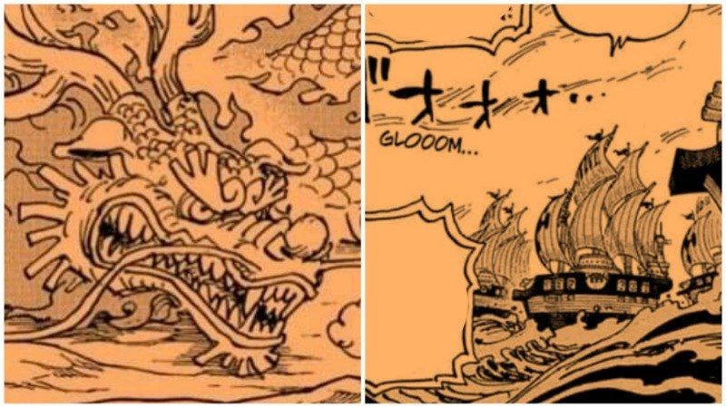Momonosuke dan kapal Pemerintah Dunia. (Dok. Shueisha/One Piece)