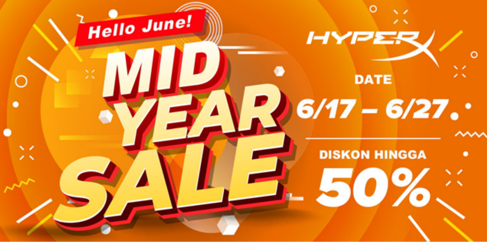 HyperX Mid Year Sale akan Hadir! Diskon dari Cloud Sampai QuadCast!