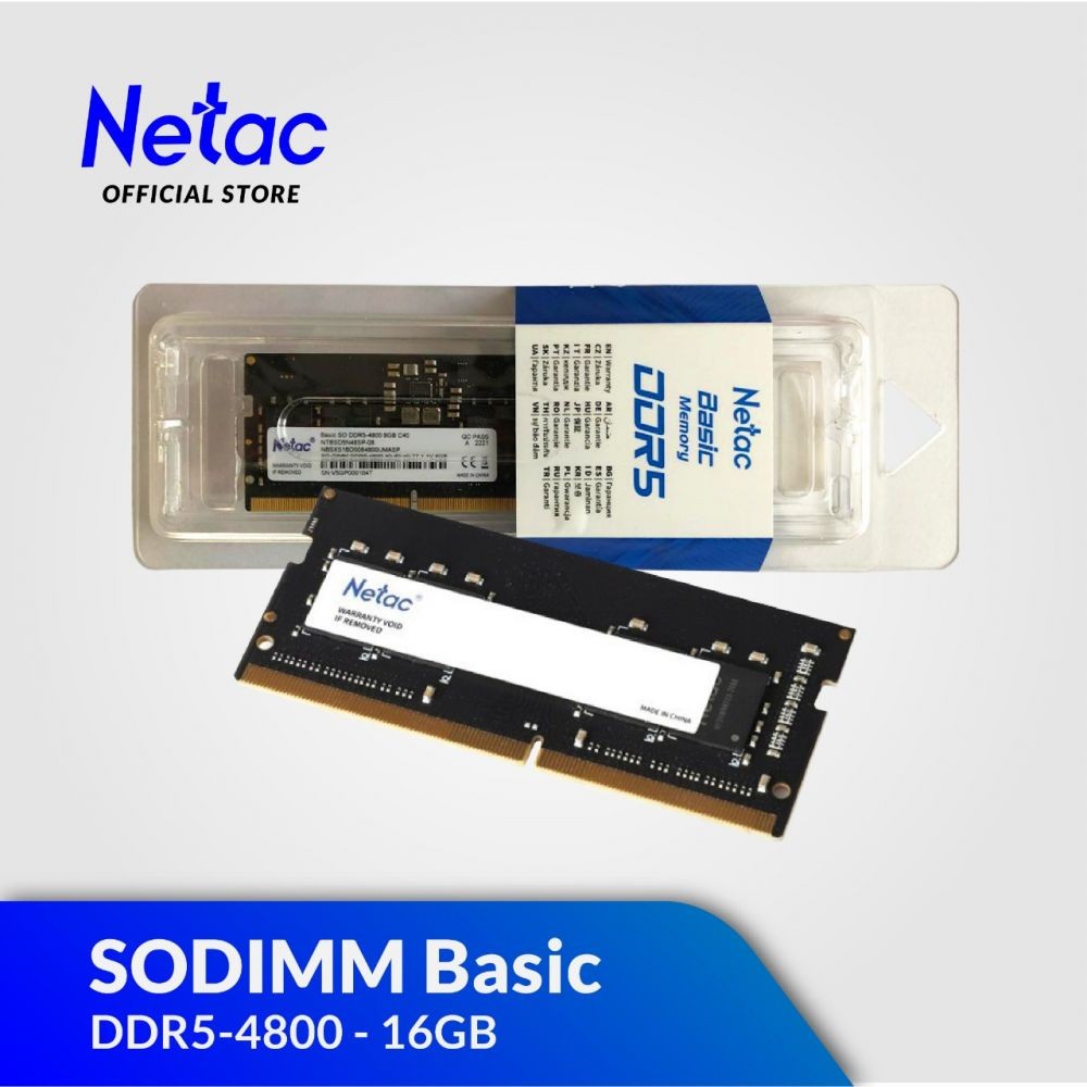 Netac Rilis Memori DDR5 SODIMM dan UDIMM dengan Kecepatan 4800MHz