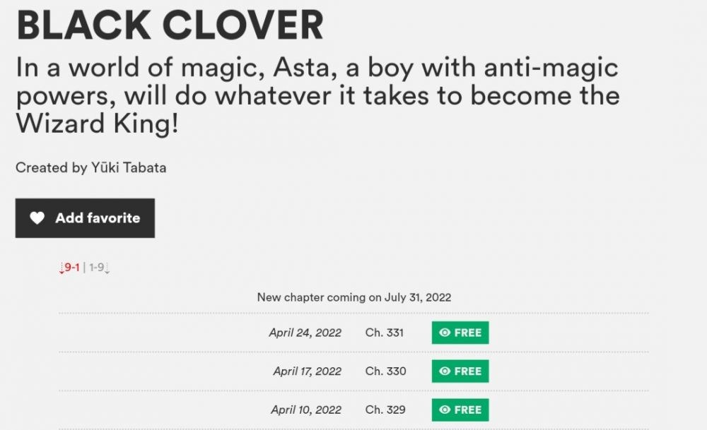 Manga Black Clover Akan Kembali Setelah Hiatus! Ini Infonya