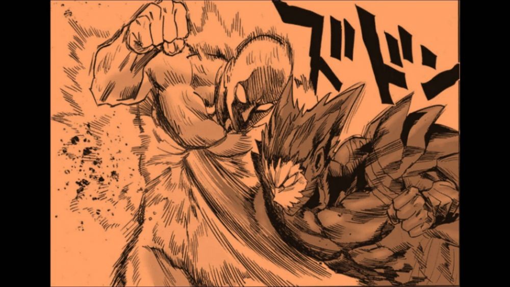 Garou menyerang Saitama. (tonarinoyj.jp/One Punch Man)
