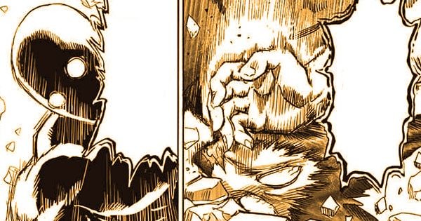 Saitama menyerang Garou dengan teknik yang ia tiru