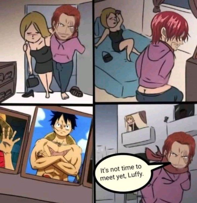12 Meme Pergerakan Shanks Mengincar One Piece Terkocak