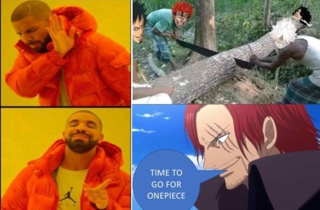 12 Meme Pergerakan Shanks Mengincar One Piece Terkocak