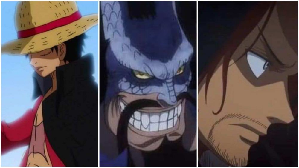 Luffy, Kaido, dan Shanks. (Dok. Toei Animation/One Piece)