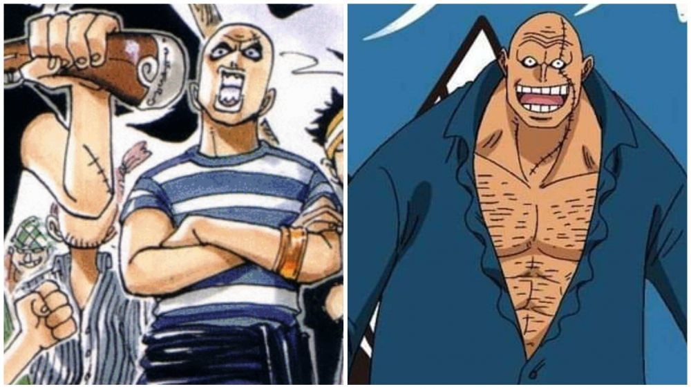 Bonk Punch dulu dan sekarang. (Dok. Shueisha, Toei Animation/One Piece)